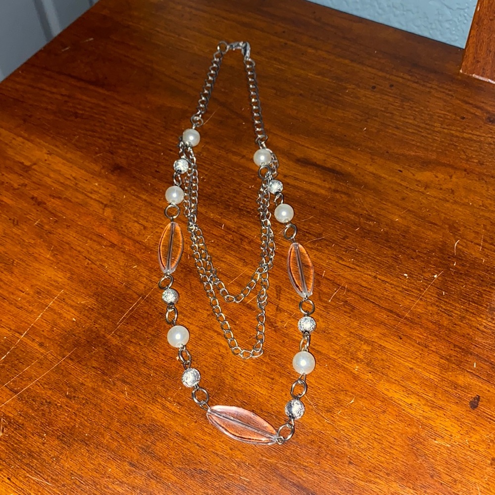 White, Pearl and Silver necklace